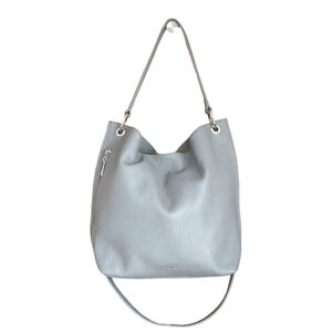 TED BAKER Chhloee Gray Leather Hobo Bag Crossbody Strap Medium